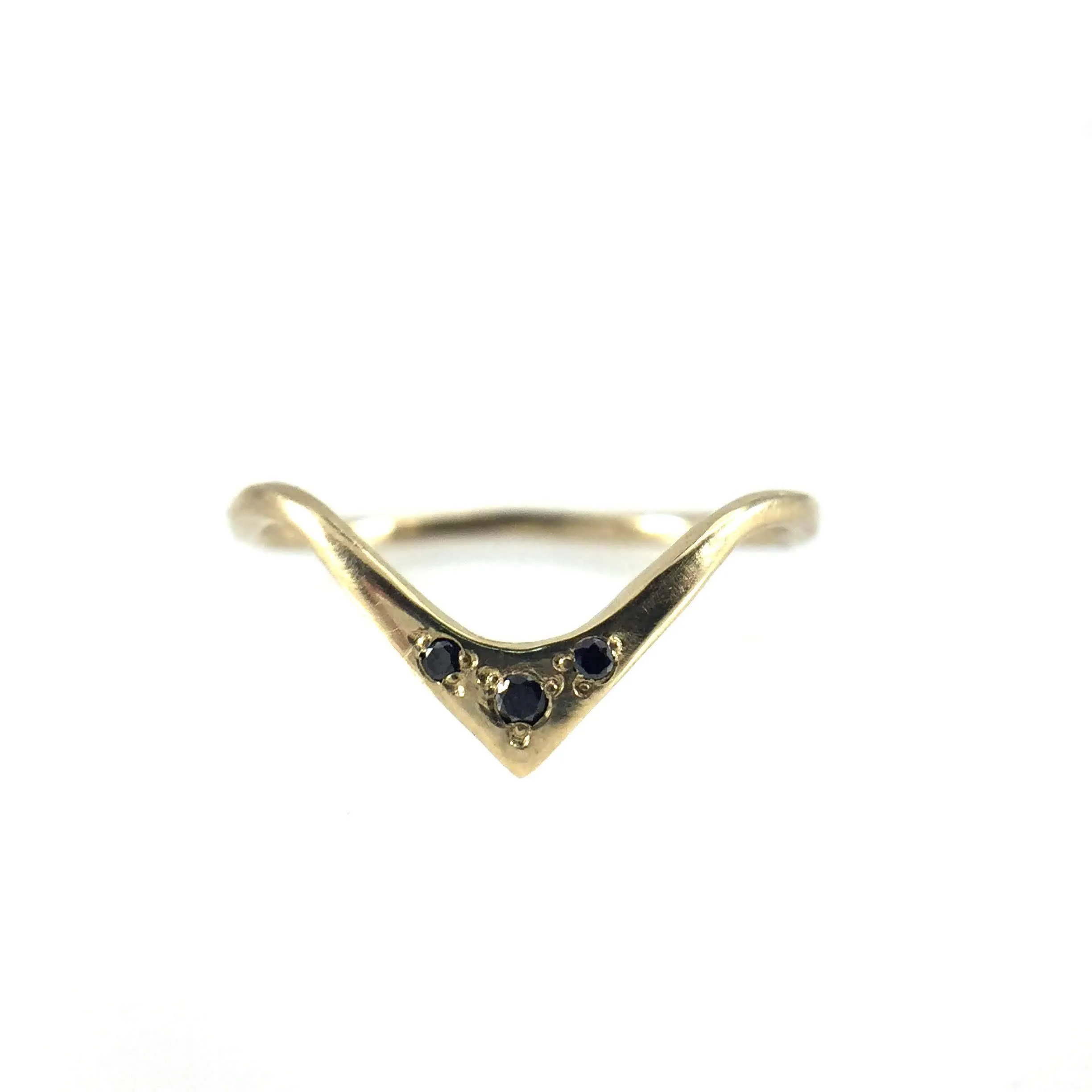 High Arc Black Diamond Ring