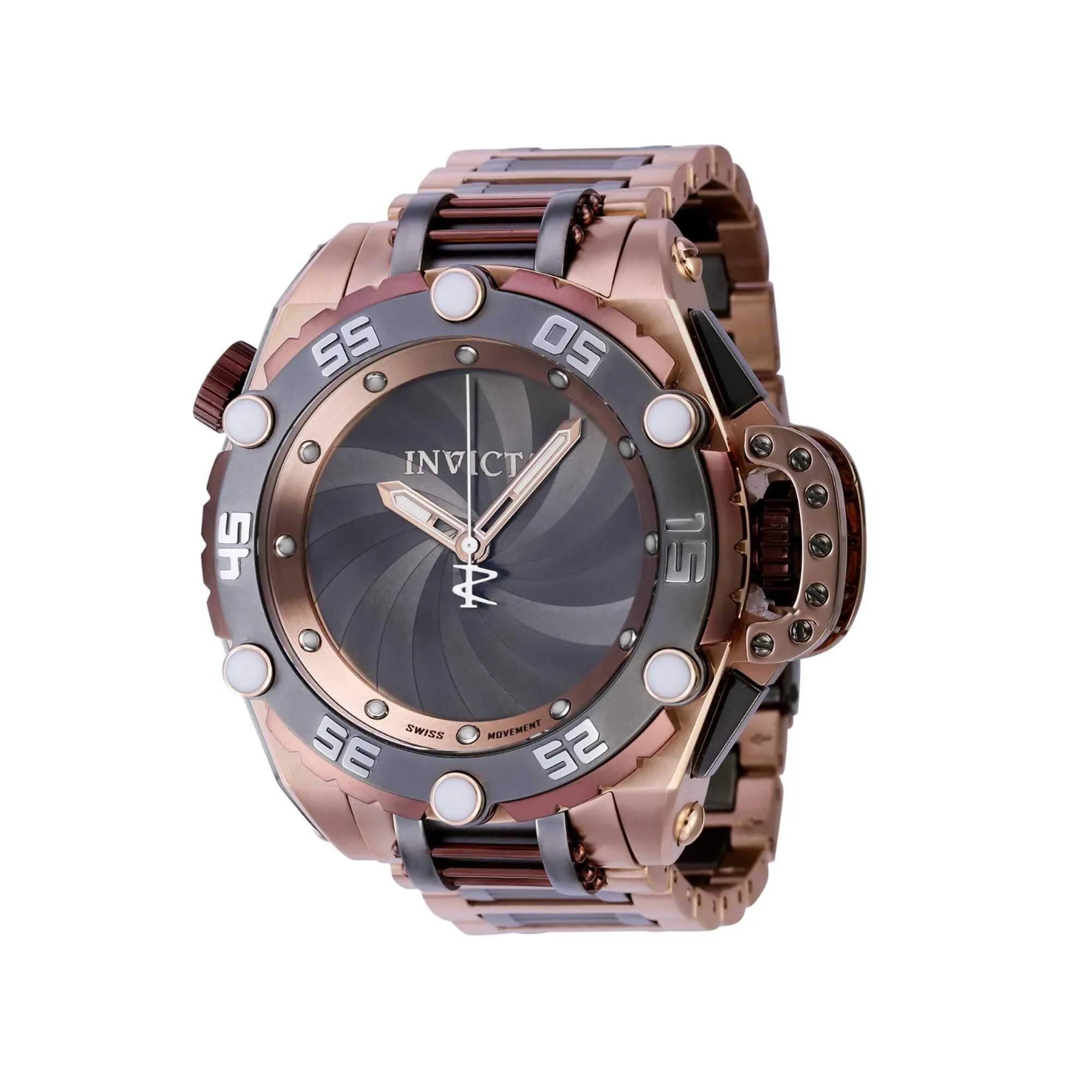 Invicta Men's Chronograph Watch - Reserve Flying Fox Rose Gold and Black Dial | 39553