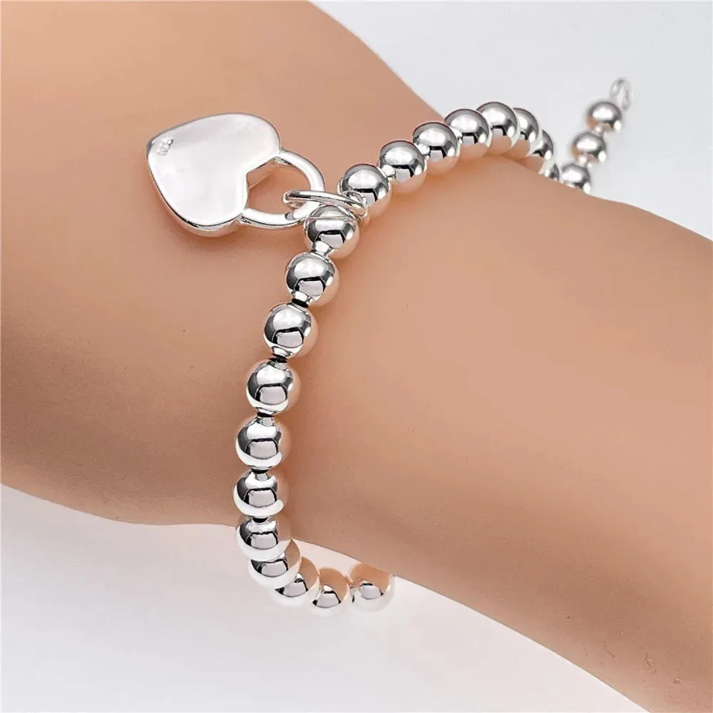 JC - Unisex Silver Bracelet: Square solid chain, elegant 925 sterling for weddings, parties, or gifts