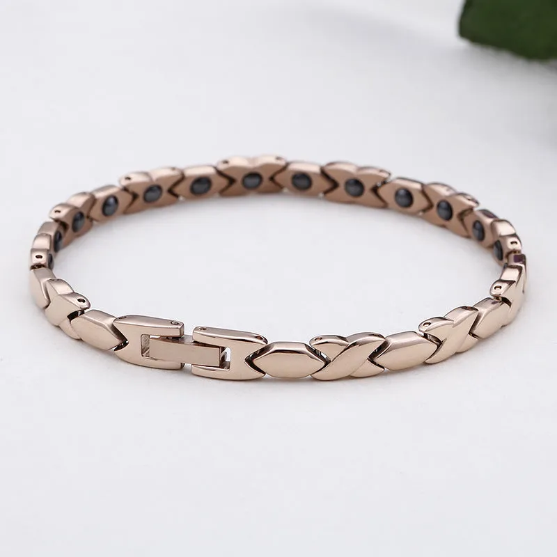 Korean-Inspired Titanium Steel Couple Bracelet - Trendy Stainless Steel Hand Jewelry