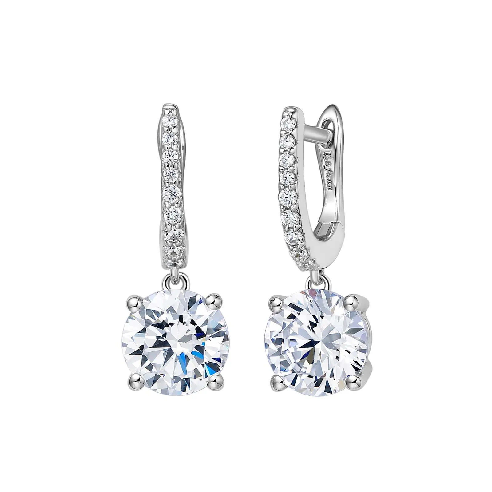 Lafonn Simulated Diamond 3.54ct. Solitaire Dangle Earrings E0240CLP