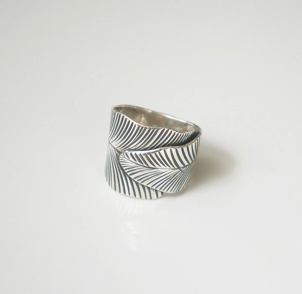 Leaf Wrap Ring, .925 Sterling Silver