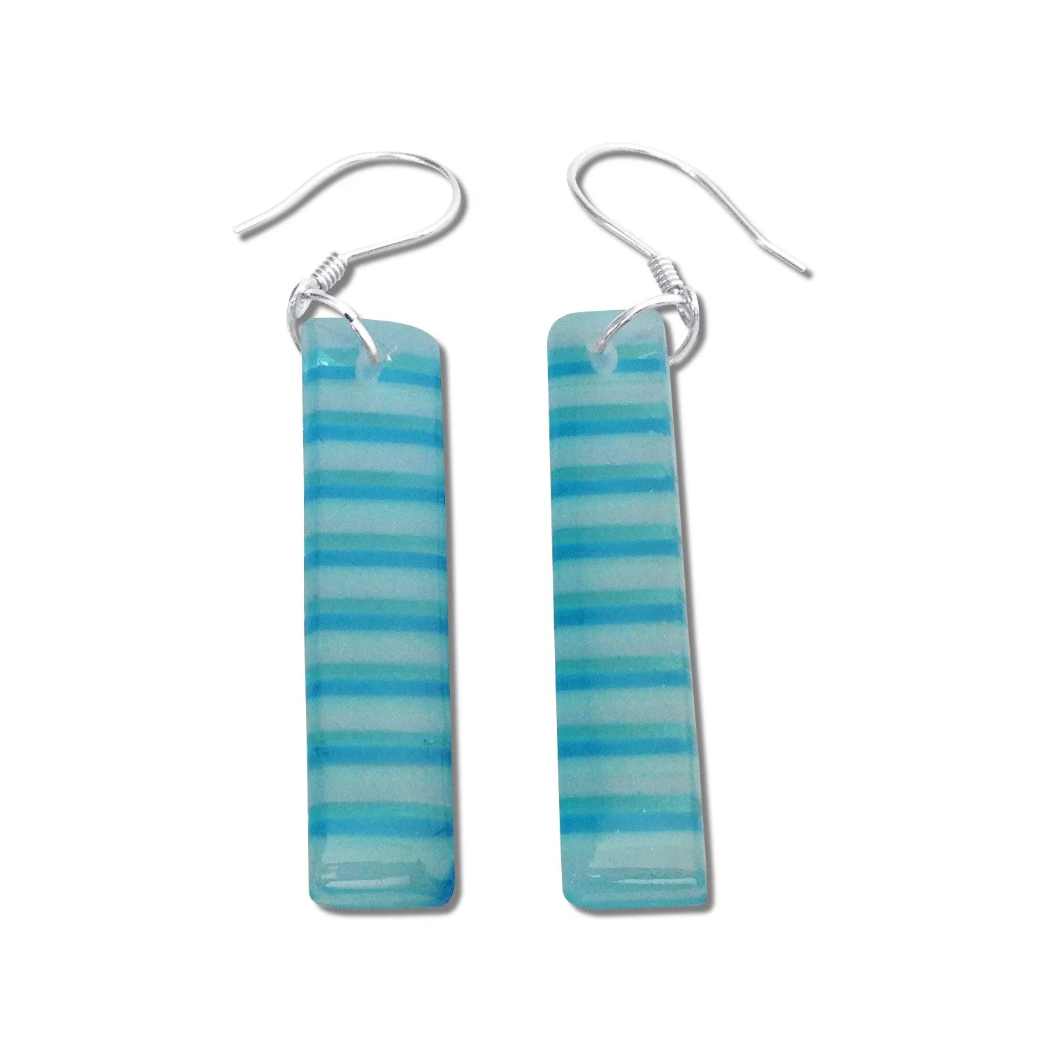 LGAN Glass Earrings - White