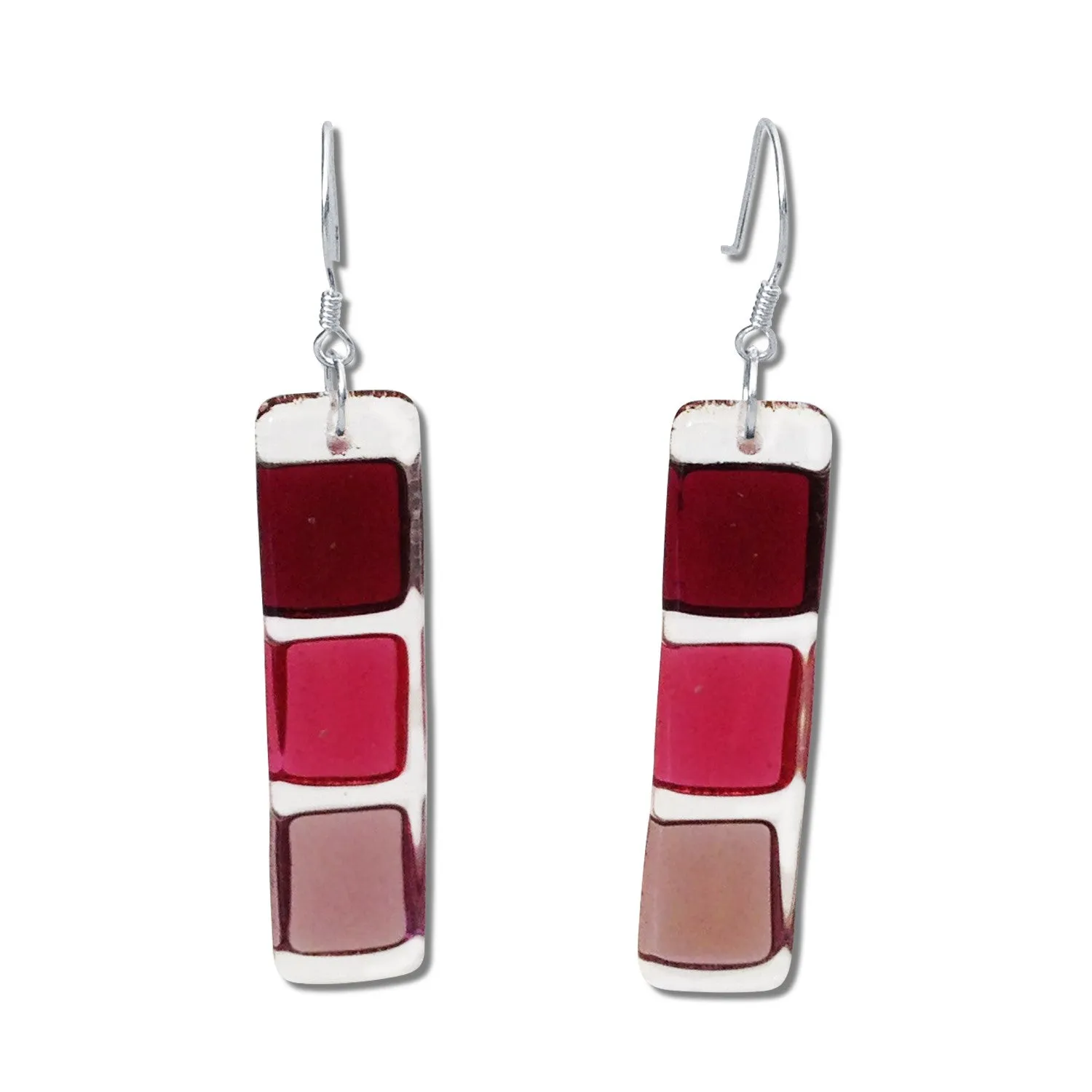 LMOL Glass Earrings - Red