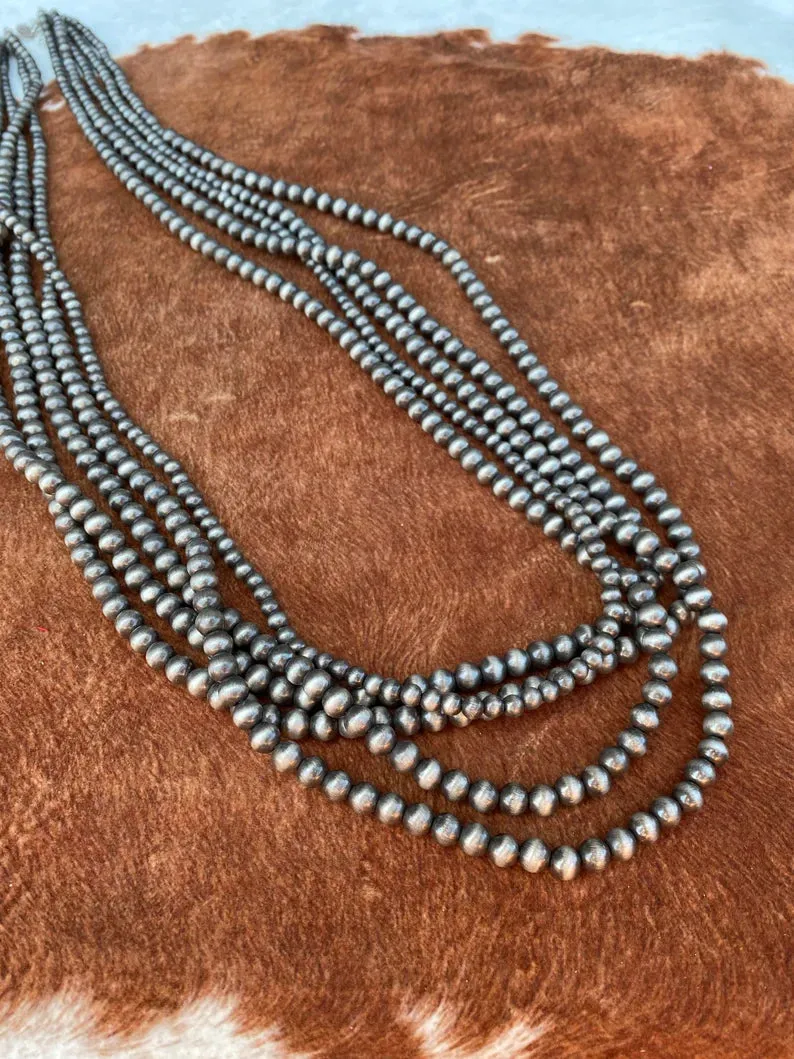 Long 5 Strand Navajo Style Necklace