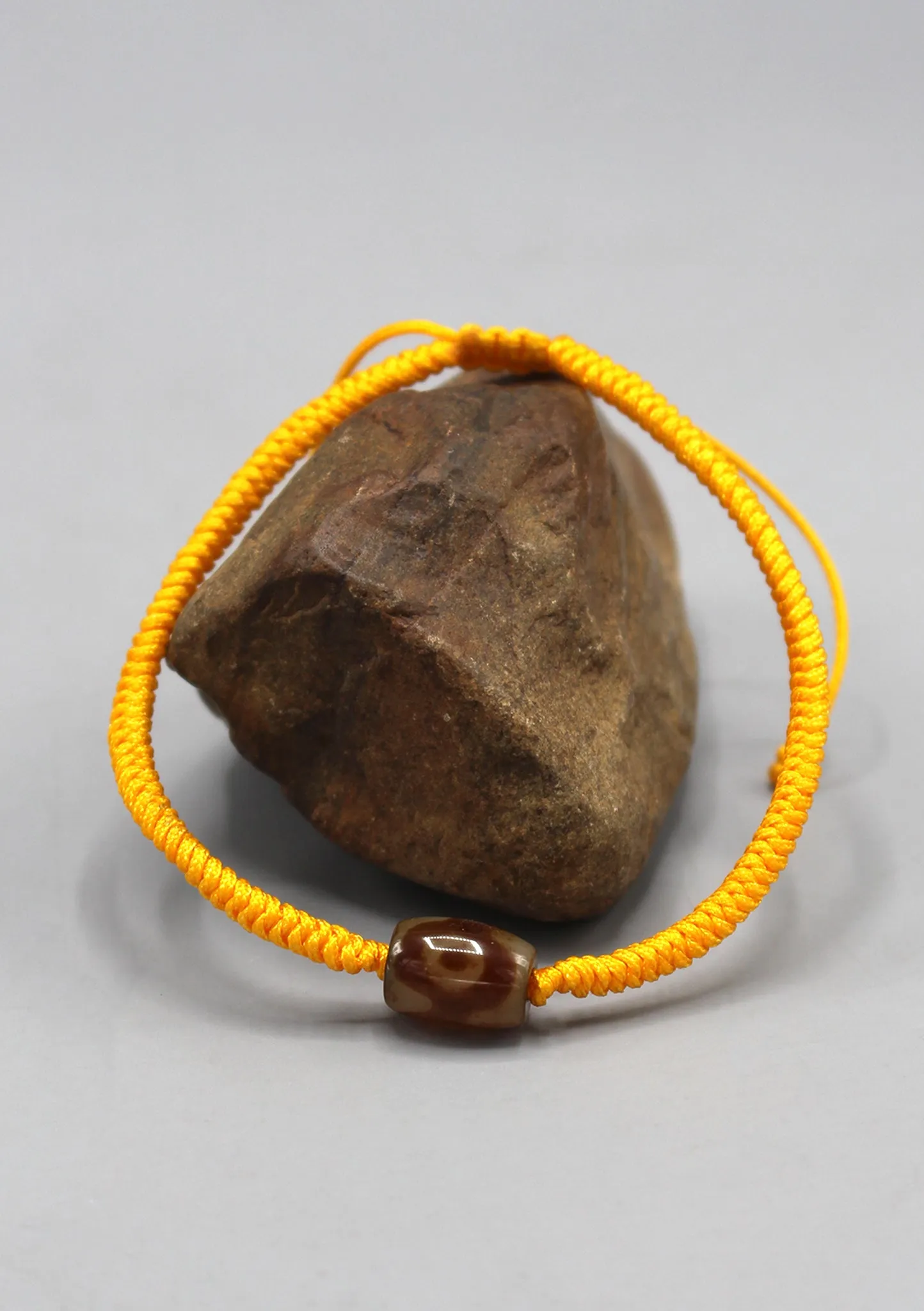 Lucky Knot Tibetan Bracelet with Dzi Bead Counter