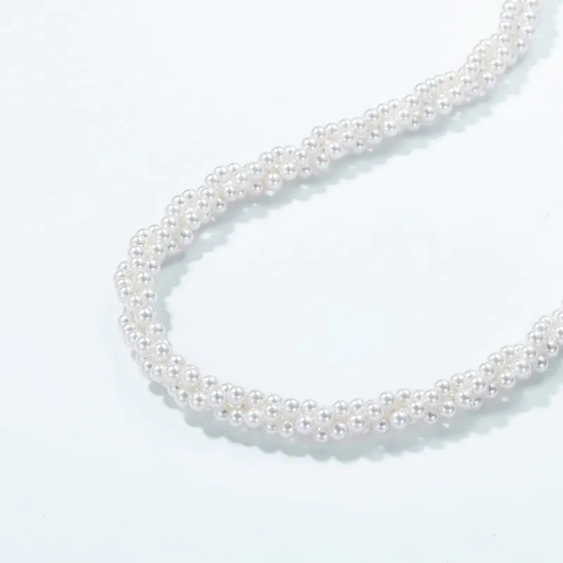 Luxury 3 Layers Twining String Pearl Necklaces