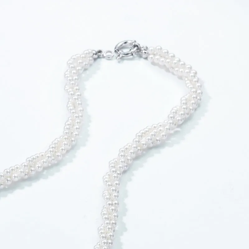 Luxury 3 Layers Twining String Pearl Necklaces