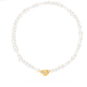 Luxury Princess Camellia Baroque Pearl Choker Necklace