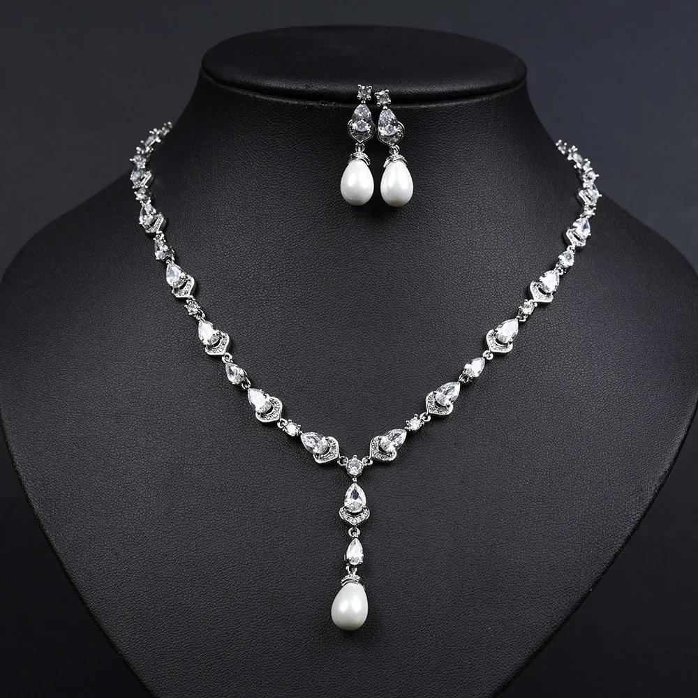 Luxy Moon Birthstone Cubic Zirconia Wedding Jewelry Sets