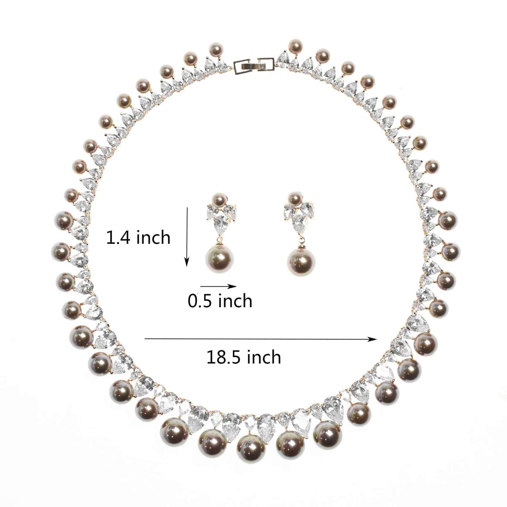 Luxy Moon Birthstone Pearl Wedding Jewelry Sets