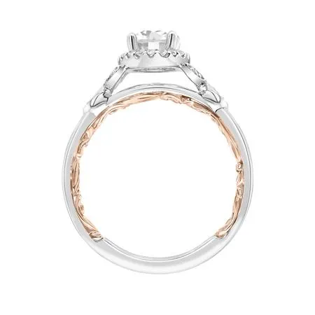 Lyric Two-Tone Oval Halo Engagement Ring