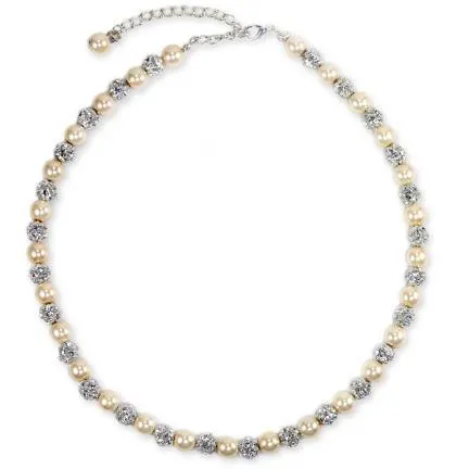 Madeline Pearl and Crystal Necklace