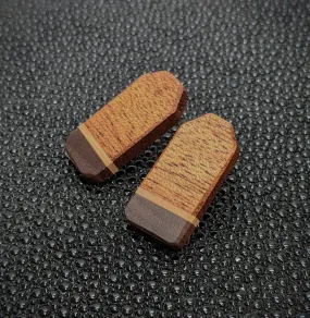 Mahogany Rectangle Stud Earrings