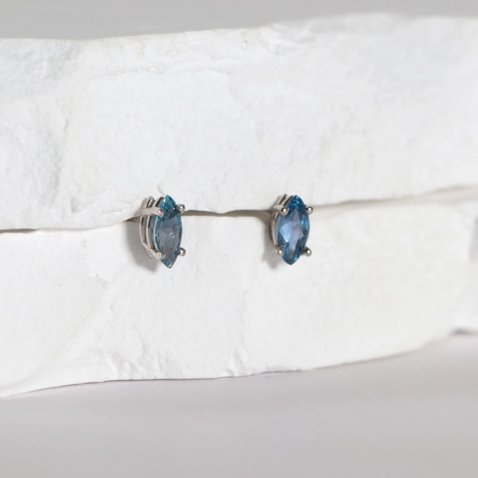 Marquise Yogo Sapphire Studs