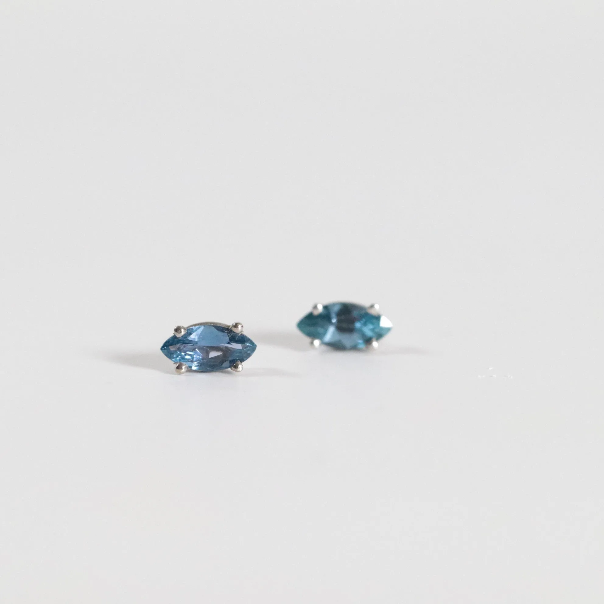 Marquise Yogo Sapphire Studs