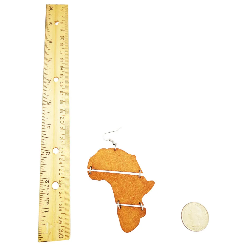 Melanated Africa earrings | Africa shaped | African | Natural hair | Afrocentric | jewelry