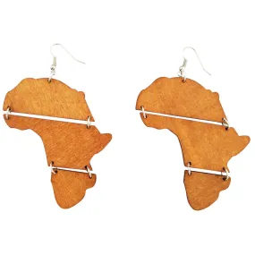 Melanated Africa earrings | Africa shaped | African | Natural hair | Afrocentric | jewelry