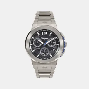 Men Black Chronograph Titanium Watch SFMT00422