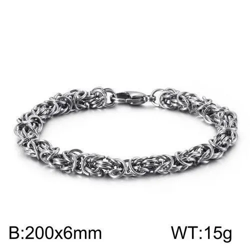 Men's Interlocking Braided Titanium Steel Bracelet - Domineering Stainless Steel Jewelry