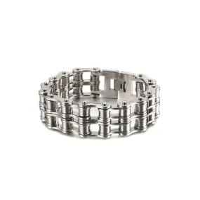 Men's Punk Fashion Stainless Steel Bicycle Bracelet - Dominant Titanium Steel Locomotive Chain Jewelry