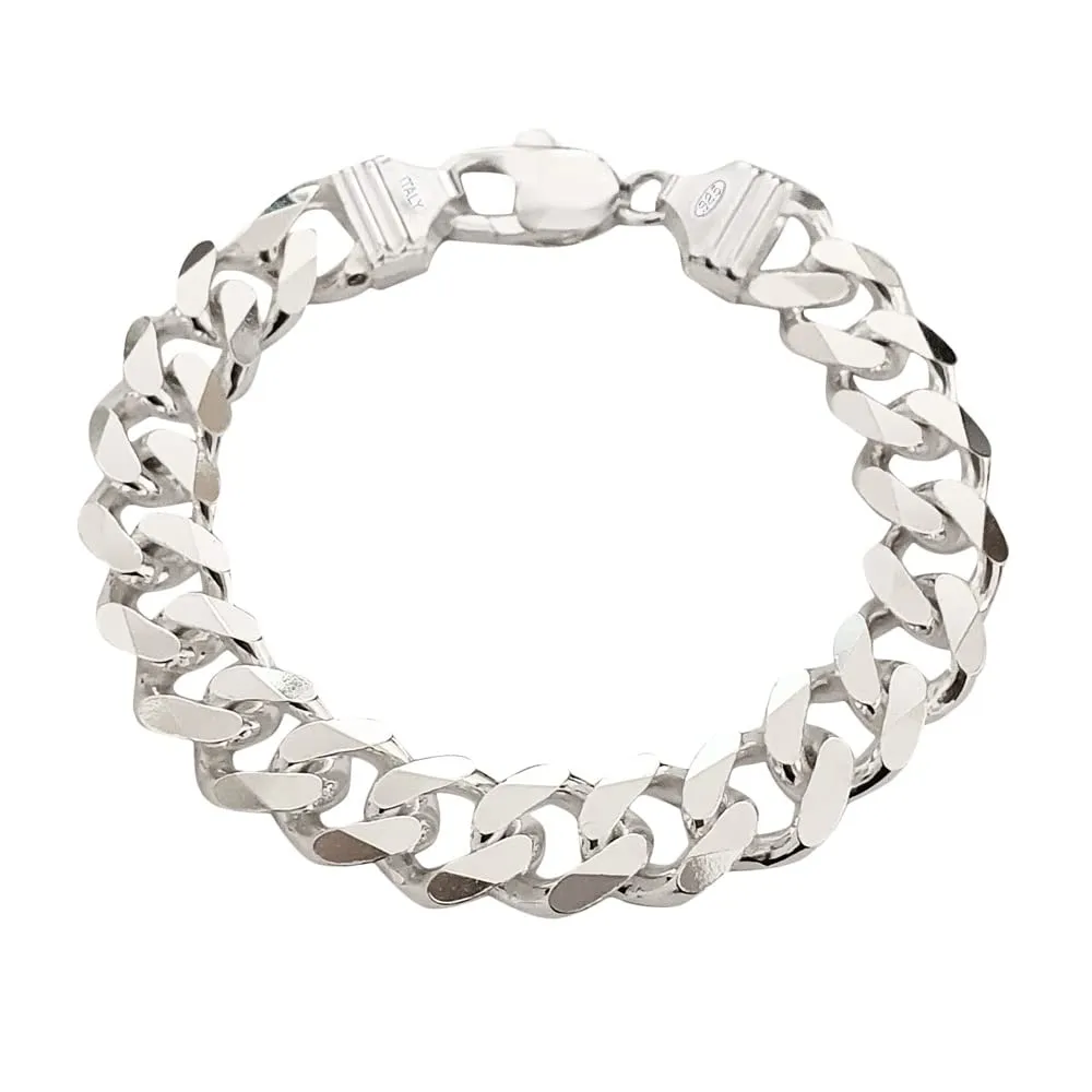 Men's Super Heavy 11.5mm Curb Chain Bracelet | Solid 925 Sterling Silver