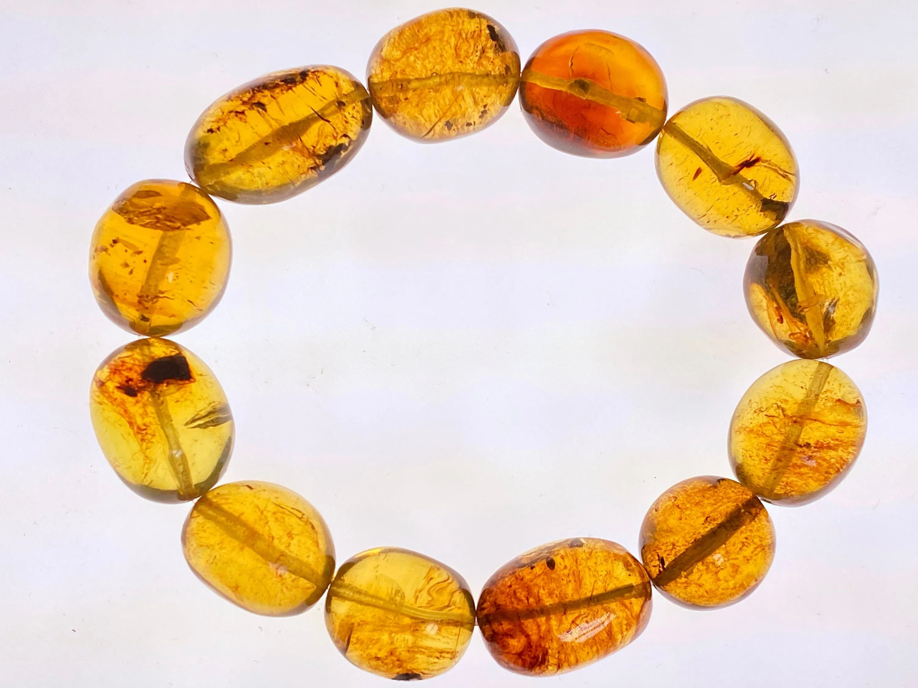 Mexican AMBER Crystal Bracelet - Beaded Bracelet, Handmade Jewelry, Healing Crystals and Stones, 48231