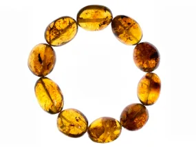 Mexican AMBER Crystal Bracelet - Beaded Bracelet, Handmade Jewelry, Healing Crystals and Stones, 48462