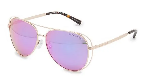 Michael Kors Lai Aviator Sunglasses - Rosegold Tone/Fuschia