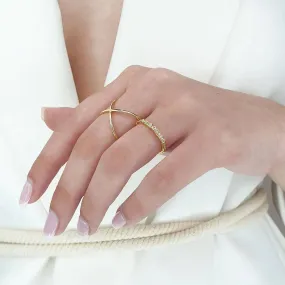 Minimalist Gold Cross Ring