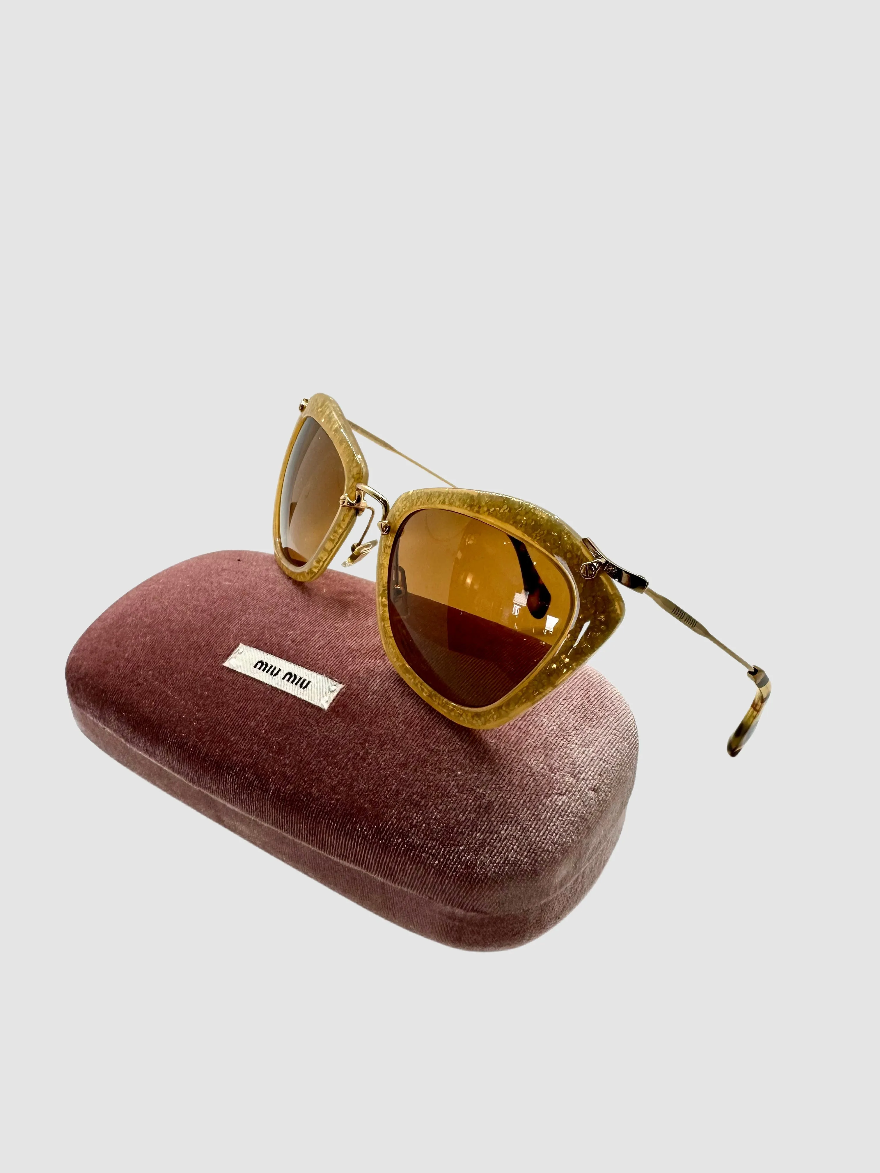 Miu Miu Cat Eye Sun Glasses with Case