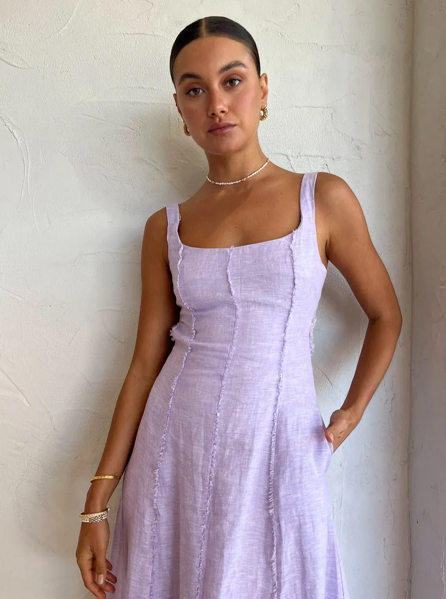 Mon Renn Dusk Midi Dress in Lilac