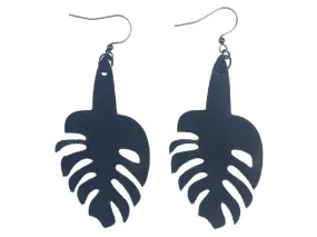 Monstera Jean Leather Earrings