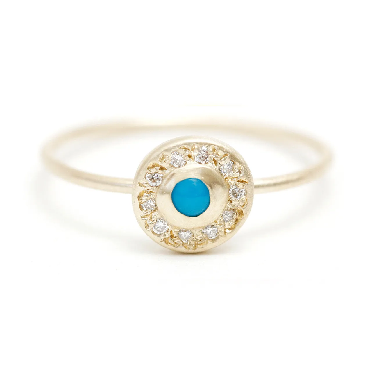 Moon Halo Ring, Turquoise