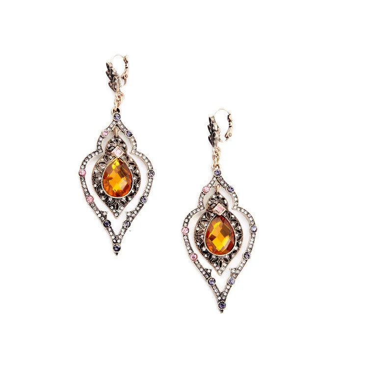 Moroccan Gem Drop Earrings