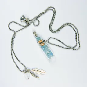 Necklace Diffuser in Aquamarine for Energy & Healing