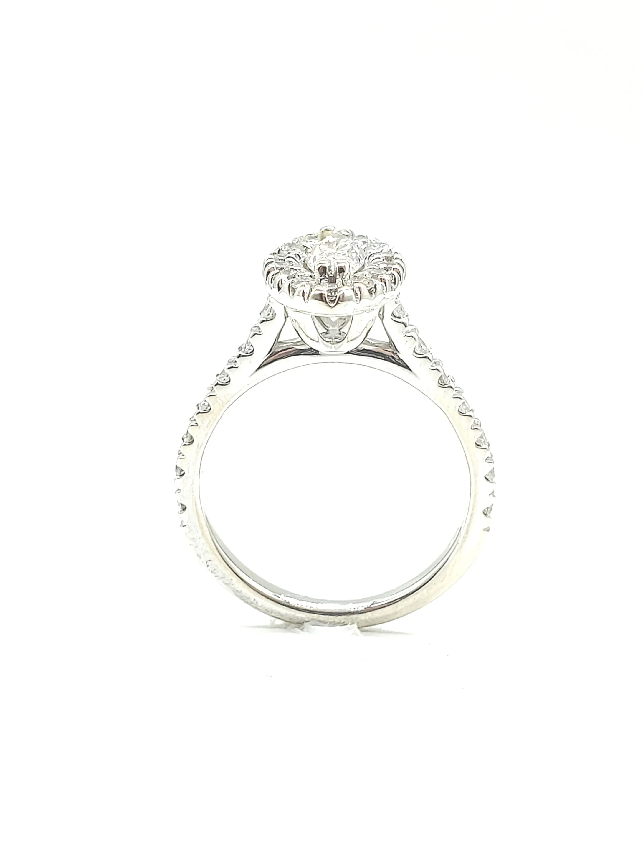 NEW 1 Carat Marquise Diamond Halo Ring