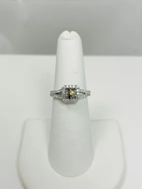 New! 14k White Gold Natural Diamond Engagement Ring Mount