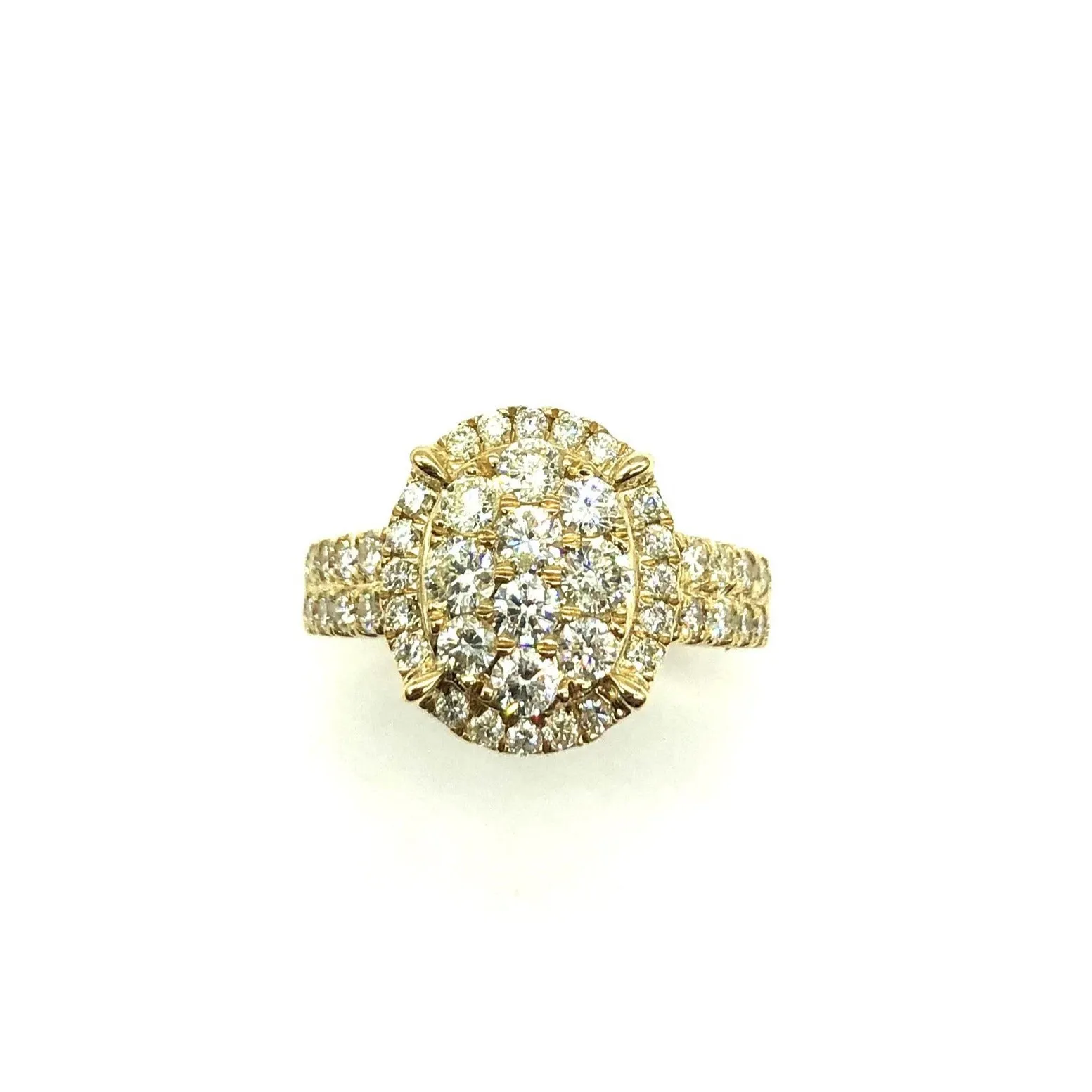 *New* 1.65 ctw Oval Diamond Cluster Ring