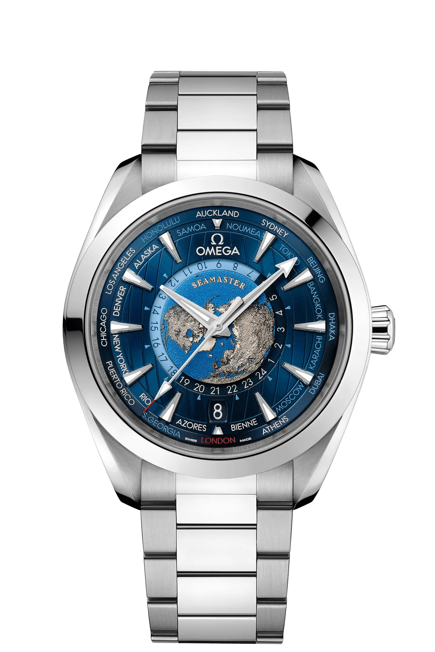 OMEGA Seamaster Aqua Terra 150m-co-axial Master Chronomter GMT Worldtimer 43mm