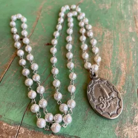 Our Lady of Fatima Pearl Necklace