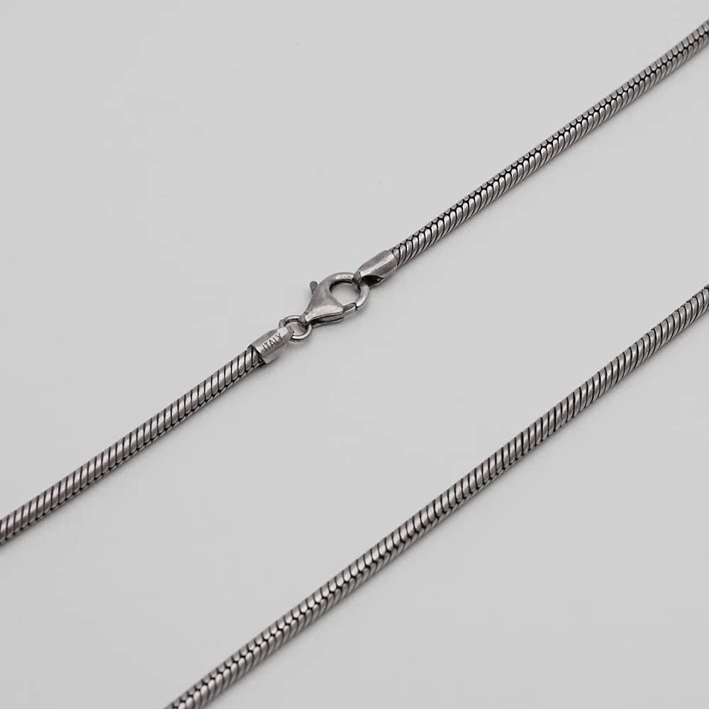 Oxidized Sterling Silver Snake Chain Bracelet | Unique Silver Bracelet for Men & Women