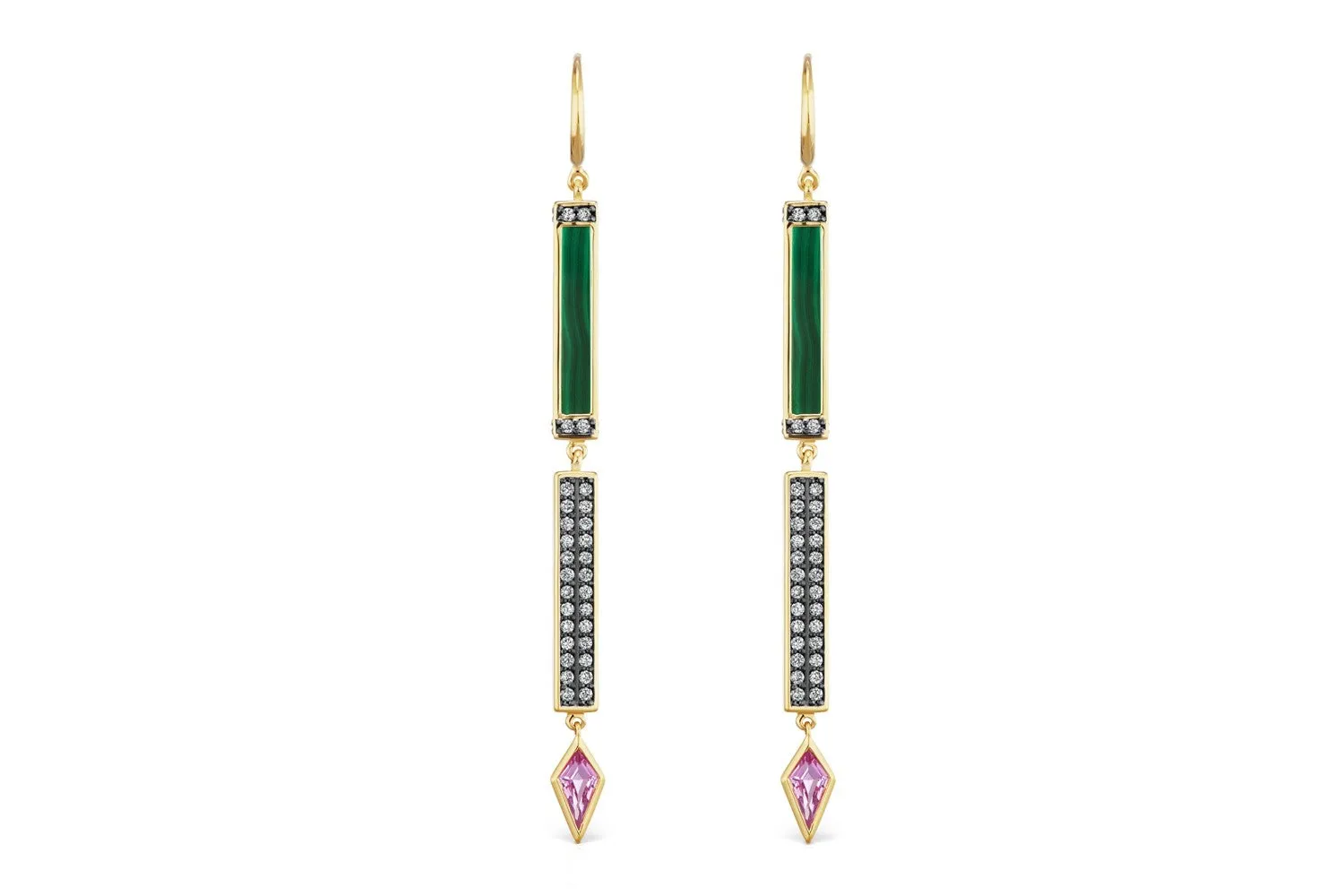 Pair of Diamond Stick Earrings