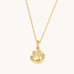 Paw Gold Pendant with chain