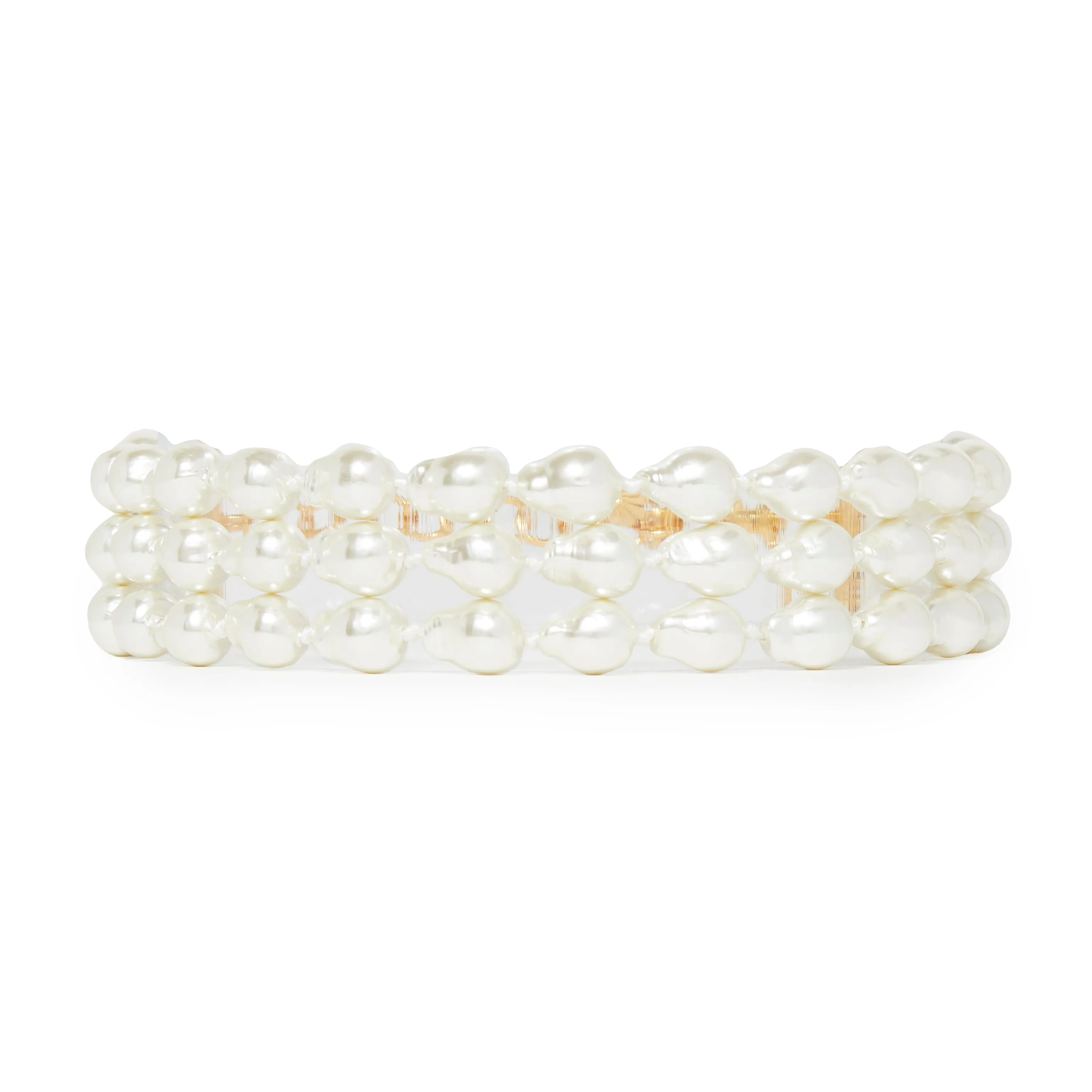 PEARL DIANA TRIPLE ROW CHOKER NECKLACE