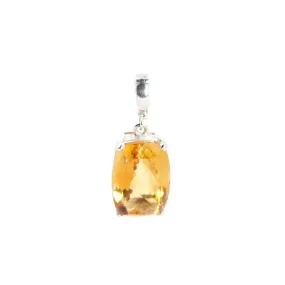 Pendant - Clip On Citrine Sterling Silver