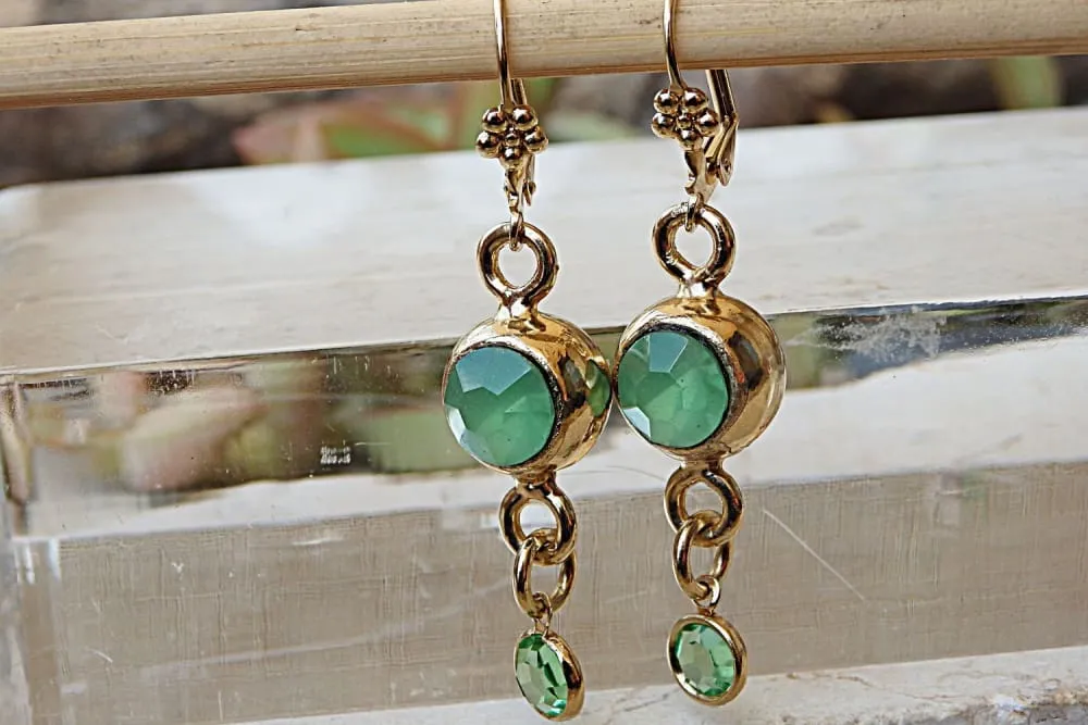 Peridot Crystal Rebeka Earrings