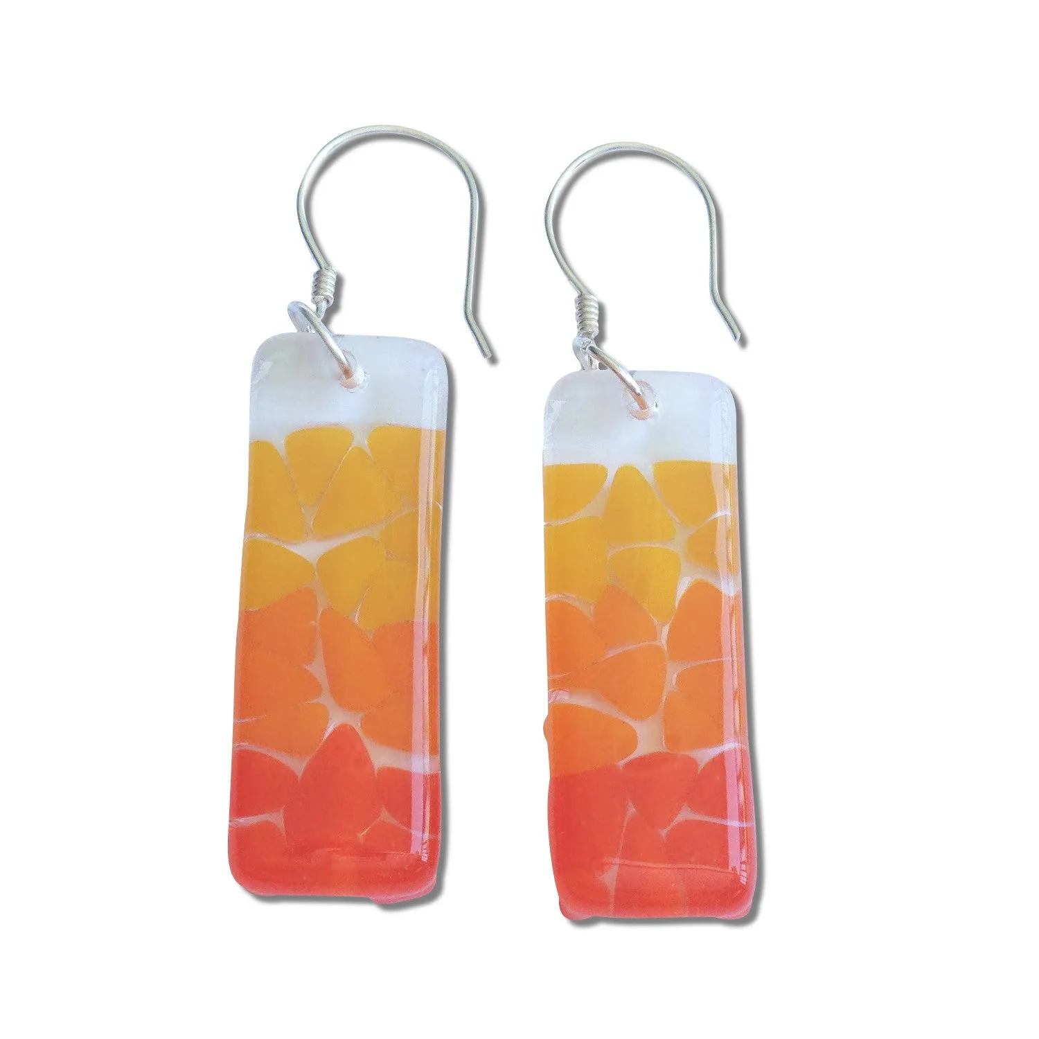 Picado Glass Earrings - Cherry