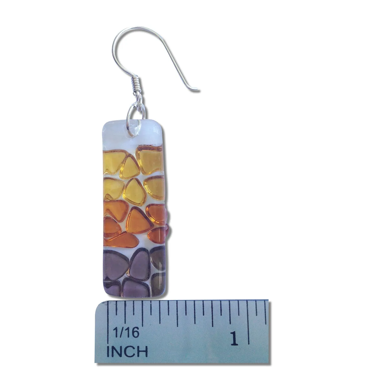 Picado Glass Earrings - Cherry