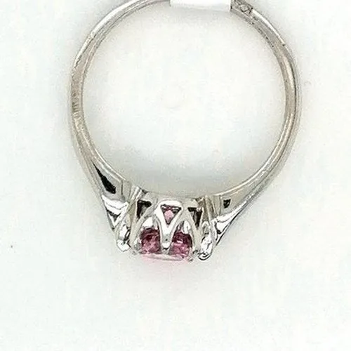 Pink CZ Dress Ring